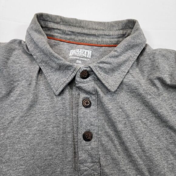 Duluth Trading Company Men’s Gray Spillfighter Longtail T Polo Shirt Size 2XL - Picture 4 of 16